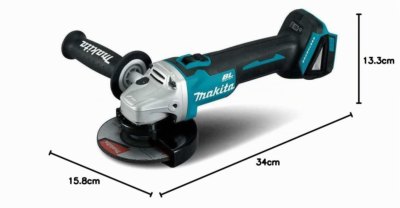 Makita DGA506 Akku Winkelschleifer ohne Akku/Ladegerät, Blau
