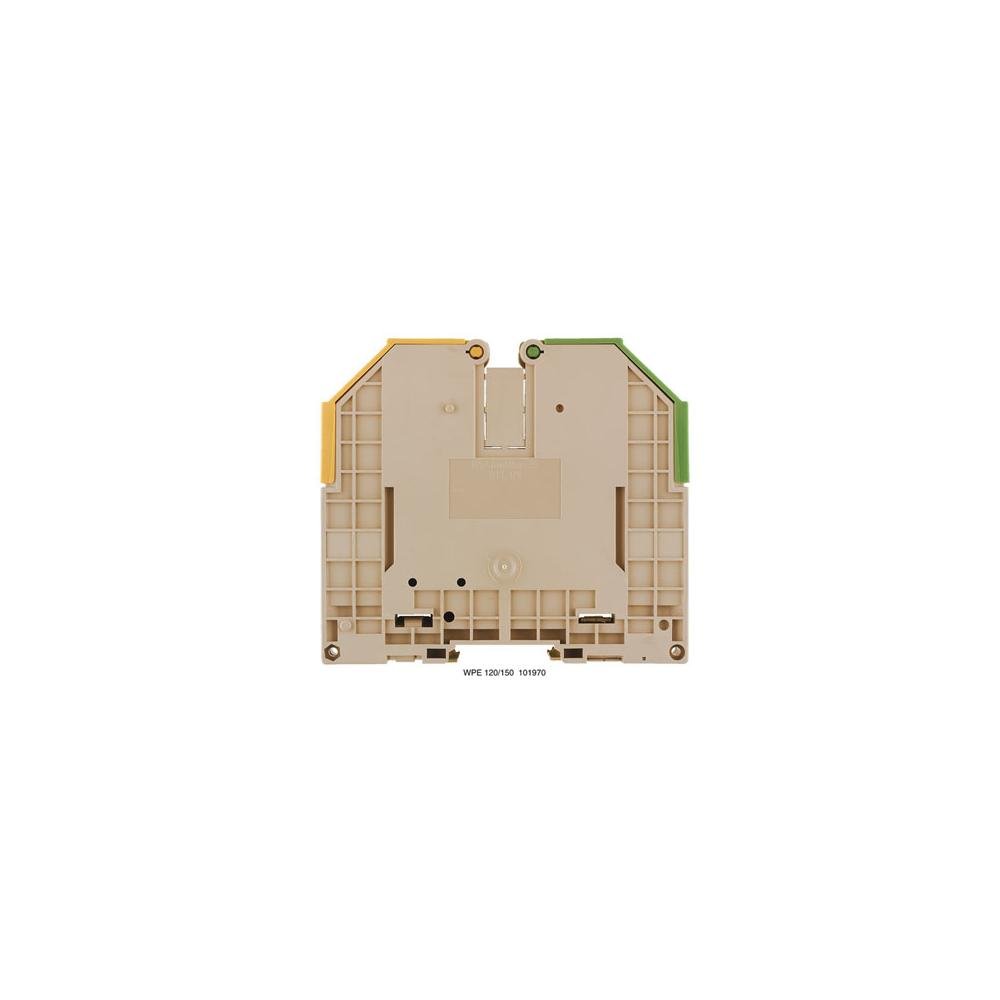 Weidmüller 1019700000 WPE 120/150 Bornes de Tierra Modulares, 1 Piso, 120/150 mm², Caja de 10