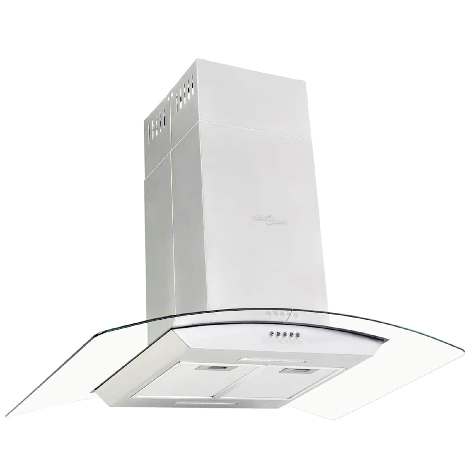 Gecheer Insel-Dunstabzugshaube 90 cm Edelstahl 756 m³/h LED 3 Geschwindigkeitsstufen