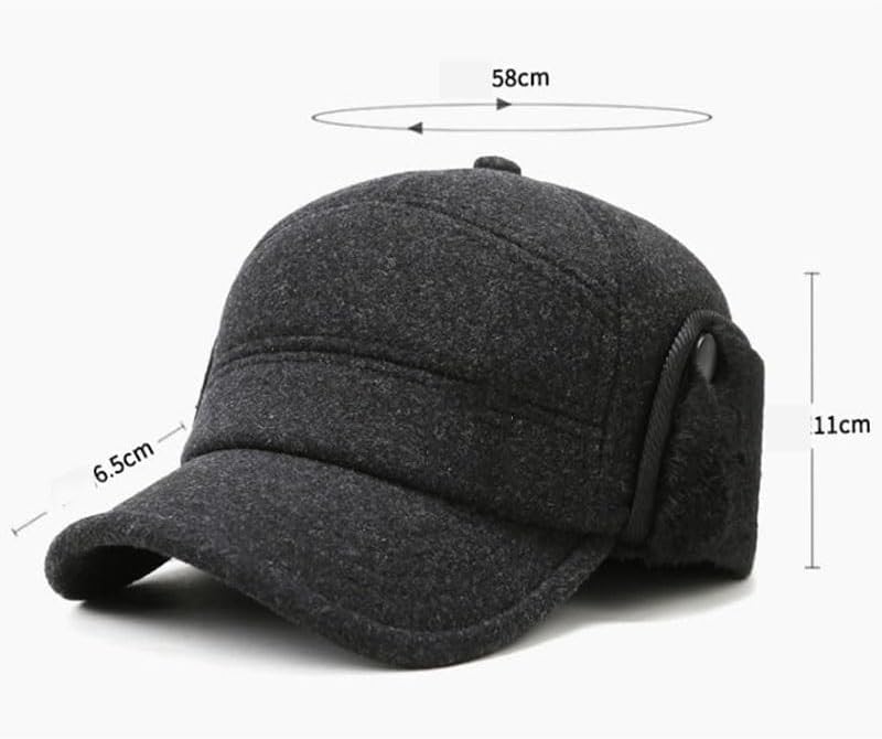 Autumn Winter Hats Men's Outdoor Woolen Cotton Versatile Ear Protection Duckbill