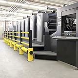 d-flexx DFVB+HI Polyethylen Verkehrsbarriere PLUS Echo Holmensatz, Gelb/Schwarz