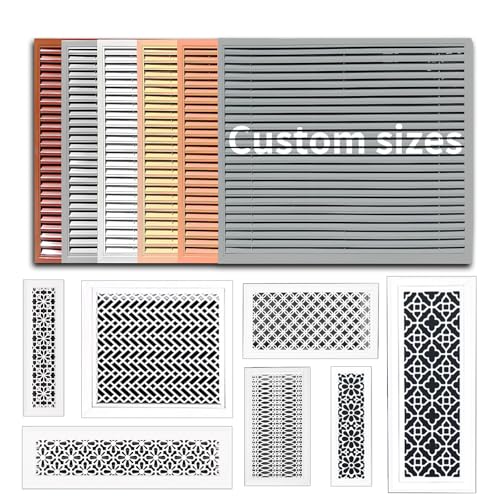 Custom Size Metal Vent Cover Decorative Vent Covers Wall Aluminum Alloy & ABS air Return Vent Cover Decorative Colors and Patterns Available Easy Installation Decorative Vent Covers Ceiling