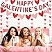 Galentines Day Party Decorations Kit - Happy Galentines Day Banner with Hanging Swirls and Heart Garland, Galentine’s Gang Decor, Party Supplies and Accessories for Girls Night and Photo Backdrop