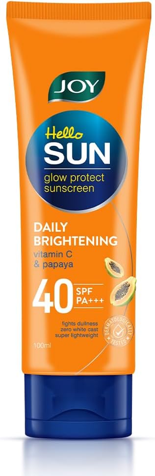 Joy Anti Tan SPF 40 Face & Body Sunscreen with 97% Sun Protection & Prevents Skin Darkening (100ml) | INVIVO Tested | Lightweight, Water Resistant & Leaves Zero White Cast | Suitable for Normal & Oily Skin
