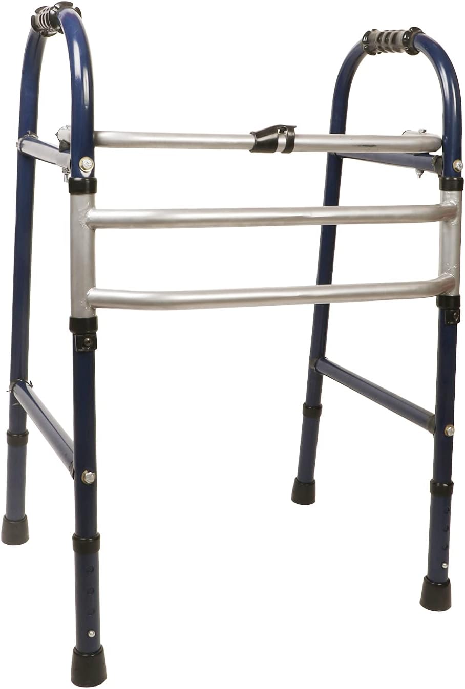 AMMOORAINDIA WALKING WALKER Portable Light Weight Height Adjustable Foldable Walker for Men Women Adults Patients & Old age People