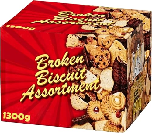 GROBITS Broken Biscuit Assortment 1.3 kg - Chocolate Biscuits Mix Premium Quality Assorted Cookie Selection for Office Sharing Family Gatherings & Tea Time Treats