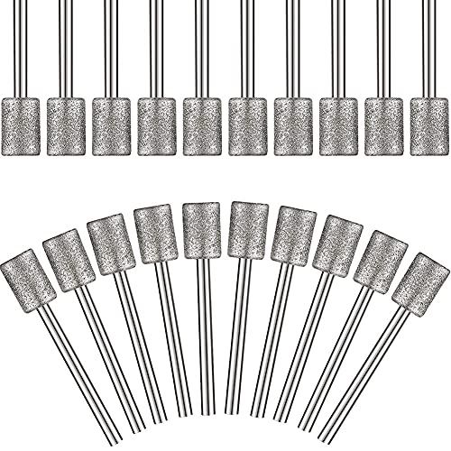Briaatt Broca de Diamante de 10 Piezas, Cabeza de Brocas Diamante, VáStago de 1/8, Cabeza CilíNdrica de 8 Mm, Diamante para la MayoríA de las Amoladoras de Brocas de Herramientas Rotativas