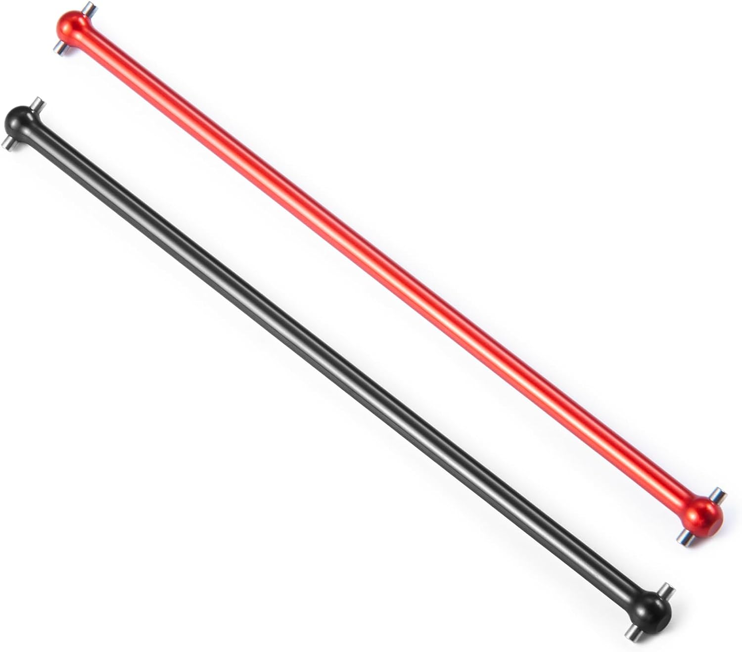 1Set Steel Center Driveshafts RC Drive Shafts with Drive Cups for 1/10 Tamiya Hotshot 58391 4WD RC Truck