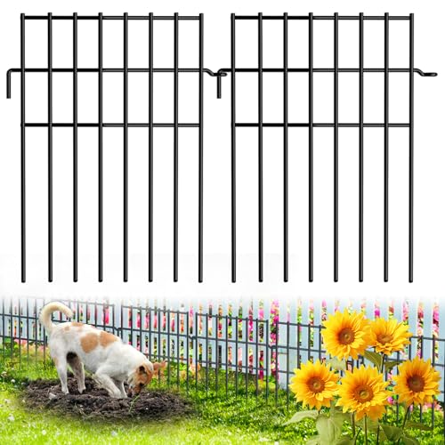 10 Pack No Dig Animal Barrier Fence, 16.7in H x 10.8ft...