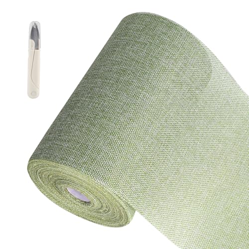 SWAWIS Tischband Grün Tischläufer Rolle 20cmx25M Tischläufer Grün Leinenoptik Tischband Tischläufer Hochzeit Tischläufer Geburtstag Vintagegrün für Tischdeko Hochzeit Geburtstag Taufe Deko
