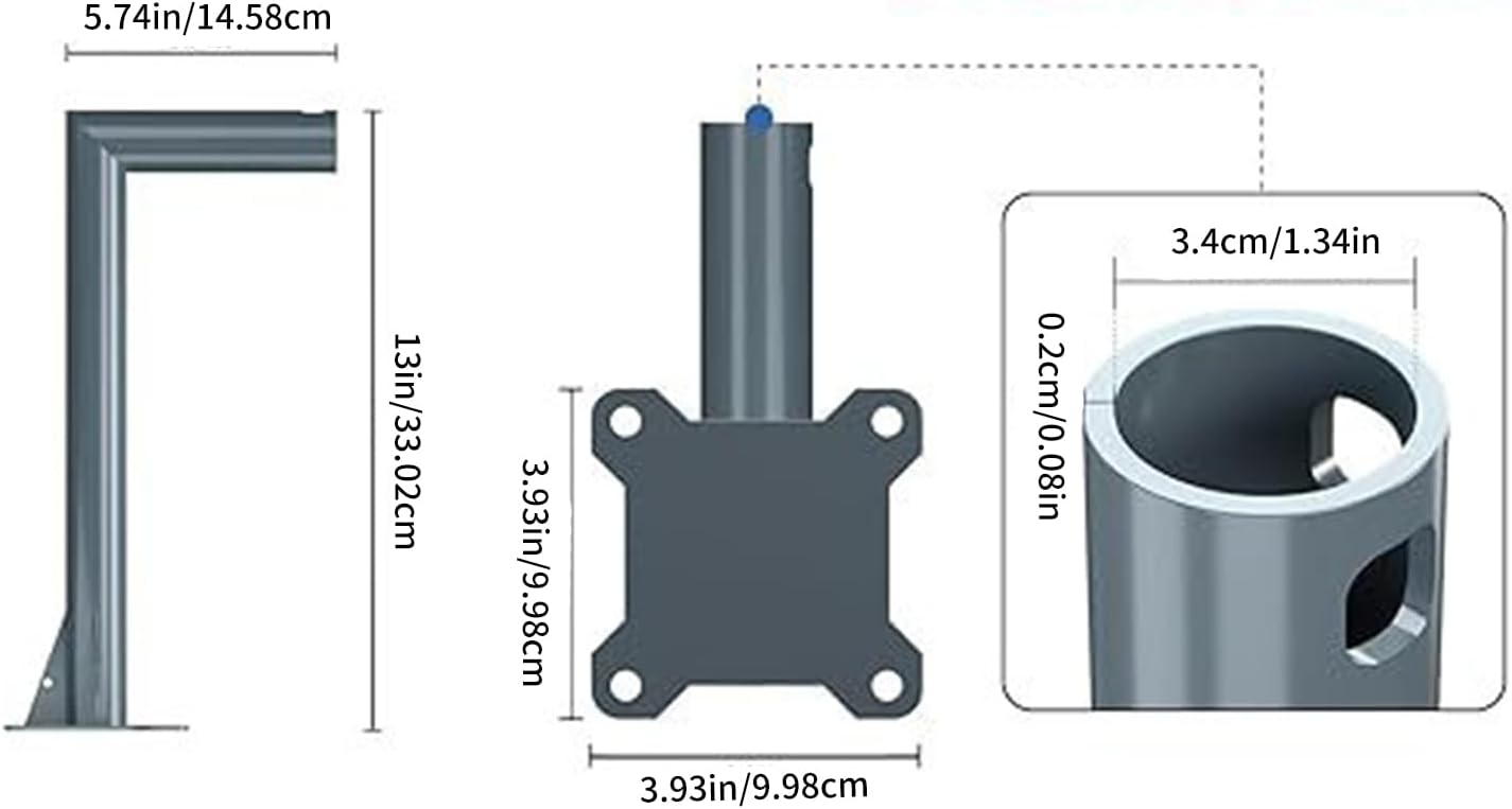 Stable Long Wall Mount Set Heavy Duty Designs Secure Installation Weather Long Bracket for Satellite