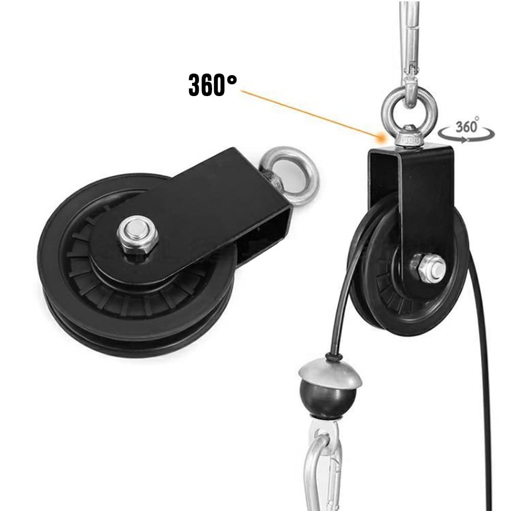 KIMISS Poulie De Rotation à 360 ° Poulie De Câble 360° Rotative