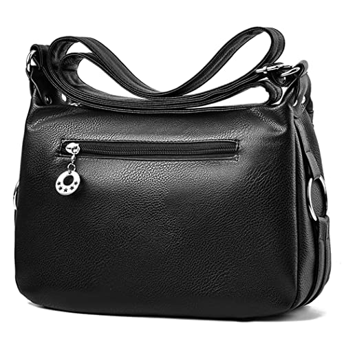 Leather Crossbody Bag for Women Multi Pockets Shoulder Purse Lightweight Messenger Bag Ladies Pocketbook2