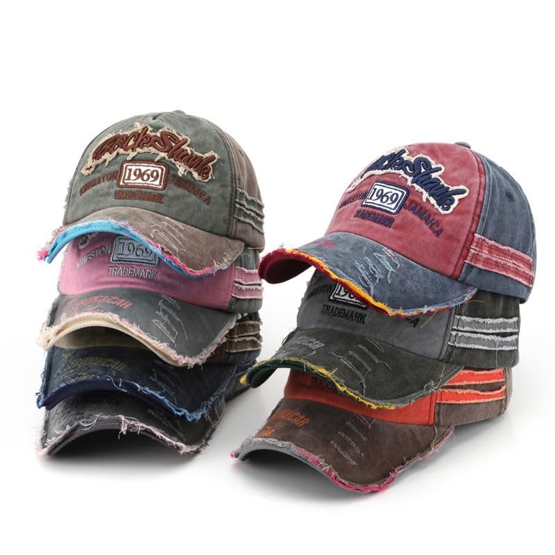 Image of Handcuffs Unisex Denim Baseball Cap for Men & Women Stylish Cotton Cap Adjustable Vintage Summer Sports Hat Sun Protective Hat for Summer Sports & Casual Wear