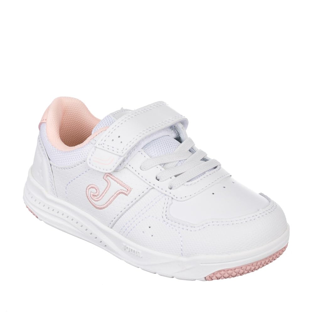 Joma Harvard Jr Series Sneaker, White/Pink, 6 UK Child