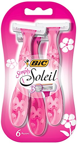 BIC Soleil Simply Smooth Women's Disposable Razor, Triple Blade, Count of 6 Razors, For a Simply Smoother Shave