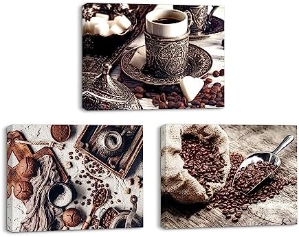 Quadro Moderno Cucina Con Caffettiera - Tela Non Tessuta, Rosso E Grigio, 1 Pezzo, Made In Germany - Foto 7