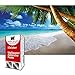 Produktbild GREAT ART Fototapete Palmen Strand 210 x 140 cm - Meer Natur Landschaft Wandbild Traumstrand Tropen Paradies Karibik Beach Sommer Wandtapete  5 Teile Tapete inklusive Kleister