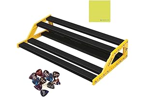 NUX Bumblebee Medium Pedalboard Bundle with Free Fender Guitar Picks and Polishing Cloth