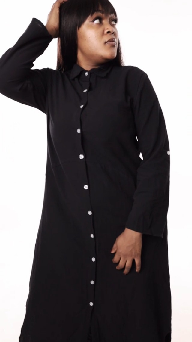 knee length dresses for ladies Women's Button-Down Shirt Dress
