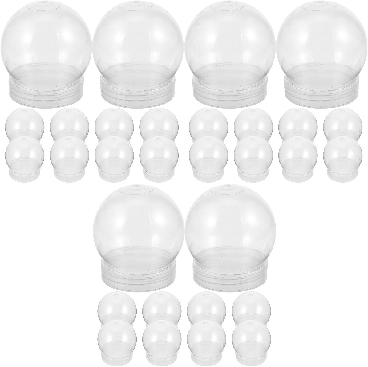 Happyyami Plastic Snow Globe 30pcs DIY Clear Plastic Water