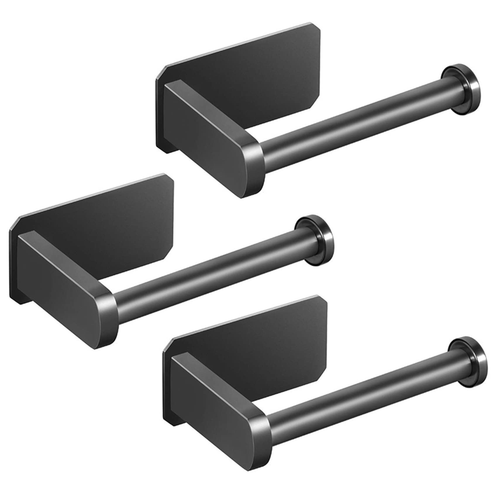 Hndhbfgrt 3X Toilet Paper Holder Self Adhesive Kitchen Washroom Adhesive Toilet Roll Holder No Drilling for Bathroom Stick