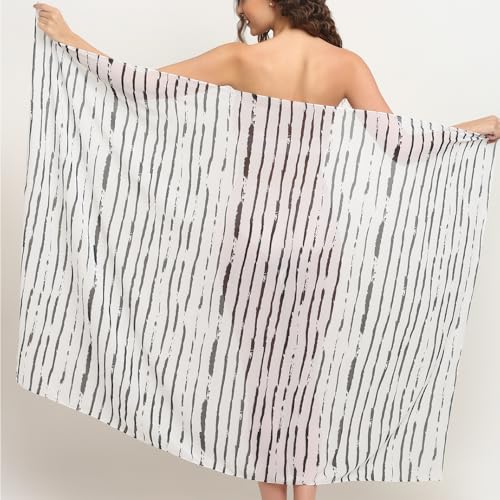 Image of EROTISSCH Women's Poly Georgette One-Piece Swimsuit Cover-Up Sarong, Made of 100% Polyester, Quick-Dry, Lightweight Beachwear for Girls with Adjustable Halter Neck, Suitable for Beach,Resort&Pool