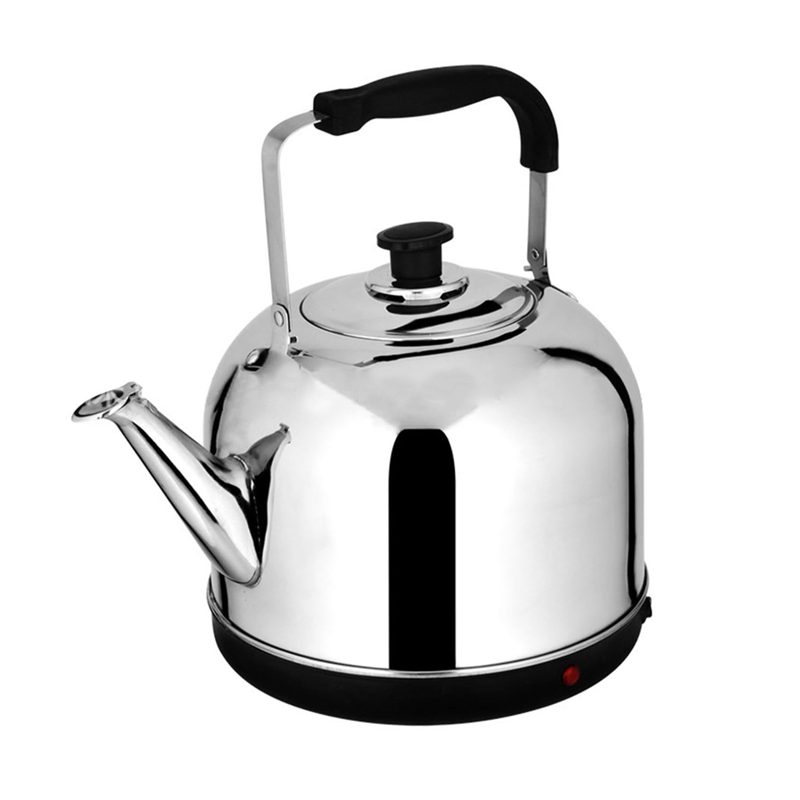 Hervidor de agua de gran capacidad, acero inoxidable 304 cepillado, mango anti-escaldaduras, apagado automático, 1500 W, 8 L, plateado, 8 L