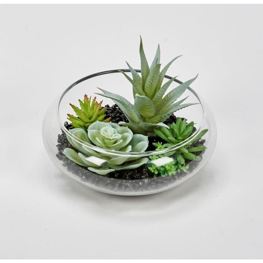 Image of Urli Bowl-Splendid Glass Spring Bowl for Home Decoration Table Centerpiece,Floral Arrangements,& Floating Candles | Wide-Mouth Transparent Vase for Wedding & Party Decorations (6 inch),1 L