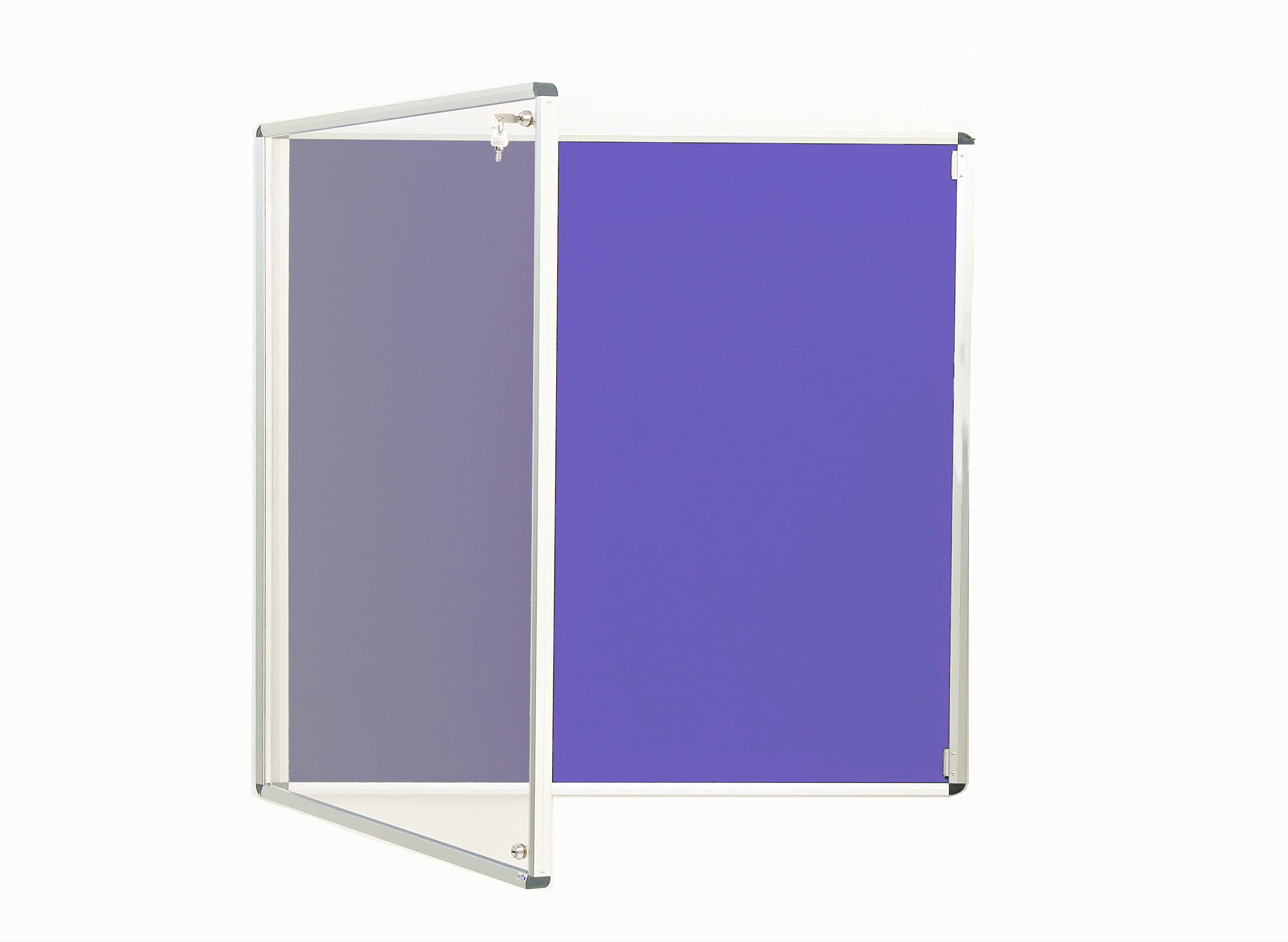 Light Blue Fully Fire Retardant Lockable Notice Board [2 Locks] - Tamperproof Display Board [14 Colours] [6 Sizes] — image 1