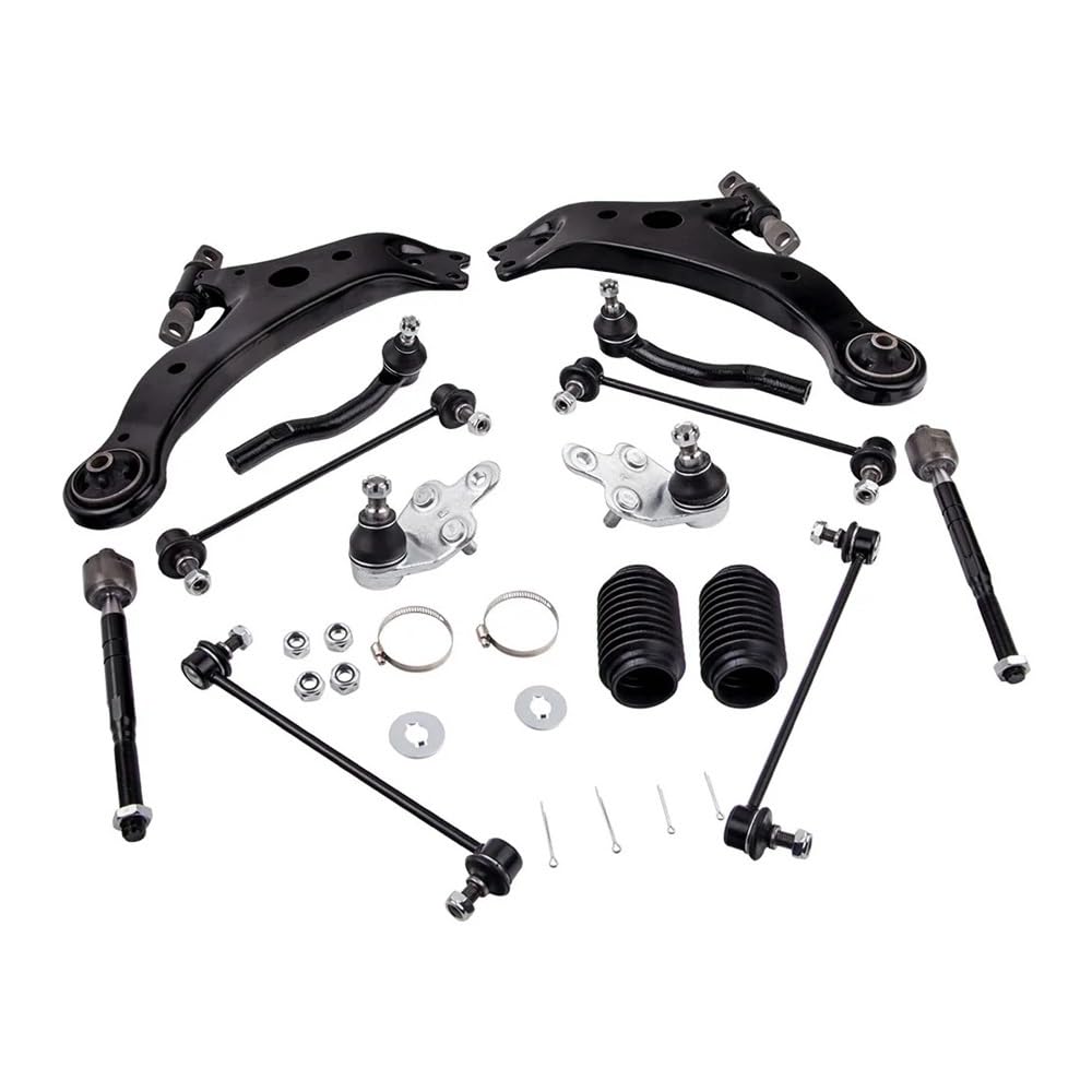 Wahacz samochodowy 14 szt. Wahacz ze stabilizatorem przednim i tylnym Kompatybilny z wahaczami Toyota Camry ze sworzniami kulowymi 2007 2008 2009 2010 2011