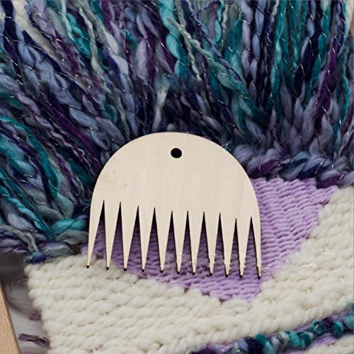 Weaving Comb,11 Teeth Tapestry Weaving Comb Wooden Weaves Combs Tapestry Weavings Combs Tool DIY Braided Accessories for Handcrafts