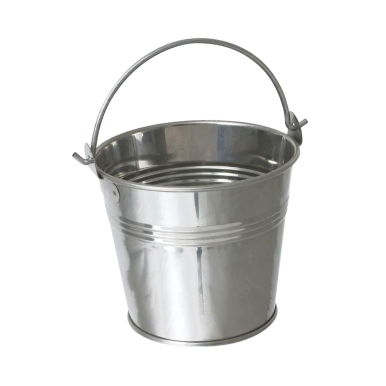 MAGICLULU 12 Pezzi Mini Secchiello in Latta Argento Manico in Ferro, Secchio Metallico a Forma di Secchio, per Decorare la Casa Come Porta Patatine Fritte