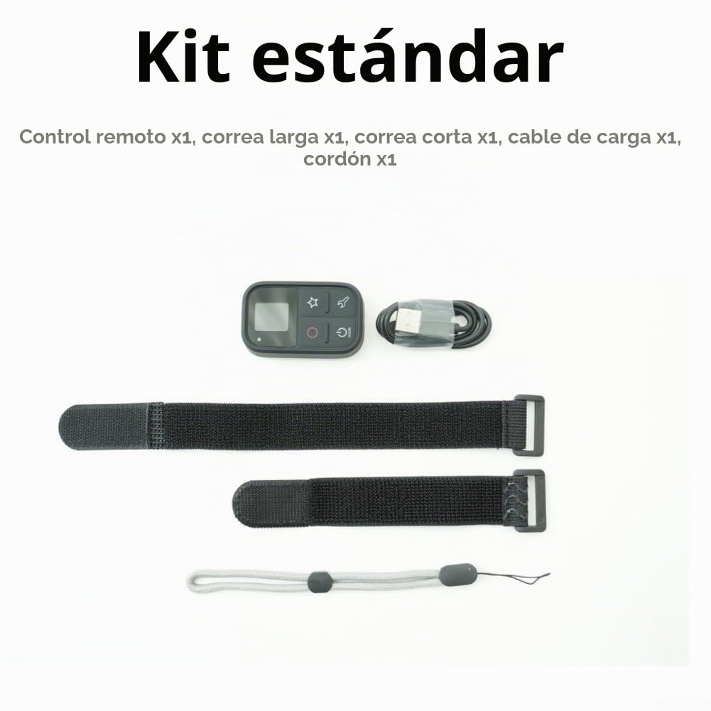 Mando a distancia impermeable compatible con cámaras Insta360/X4/X3/GO3S/AcePro2, diseño ligero de ABS de 6 x 4 x 2 cm con correas incluidas