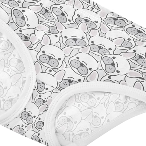 Little Girl Underwear Toddler Panties Kids Undies Bulldog Cartoon Soft Cotton Briefs 2T-8Y4