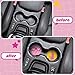 Lallisa 8 Pcs Pink Car Coasters Preppy Cup Holder Coasters Preppy Car Accessories Pink Leopard Smile Face Cup Holder Anti Slip Heat Silicone Mugs Mat for Woman Auto Home Office Table 2.8''