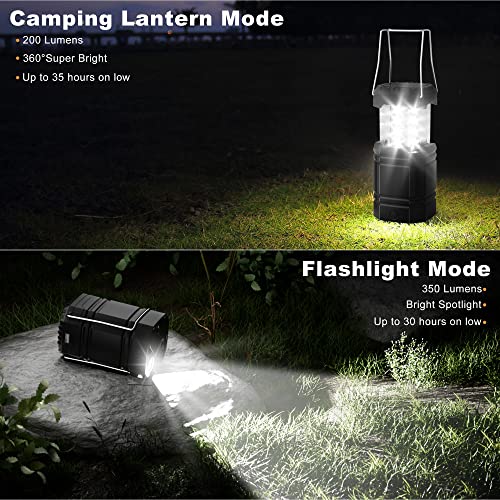 Hand Crank Camping Lantern Flashlight Solar Powered, Rechargeable Led Camping Light With 3000 Capacity Battery & Usb Charger, Super Bright Portable Survival Kit Lantern Light For Power Outage & Tent #TOP2