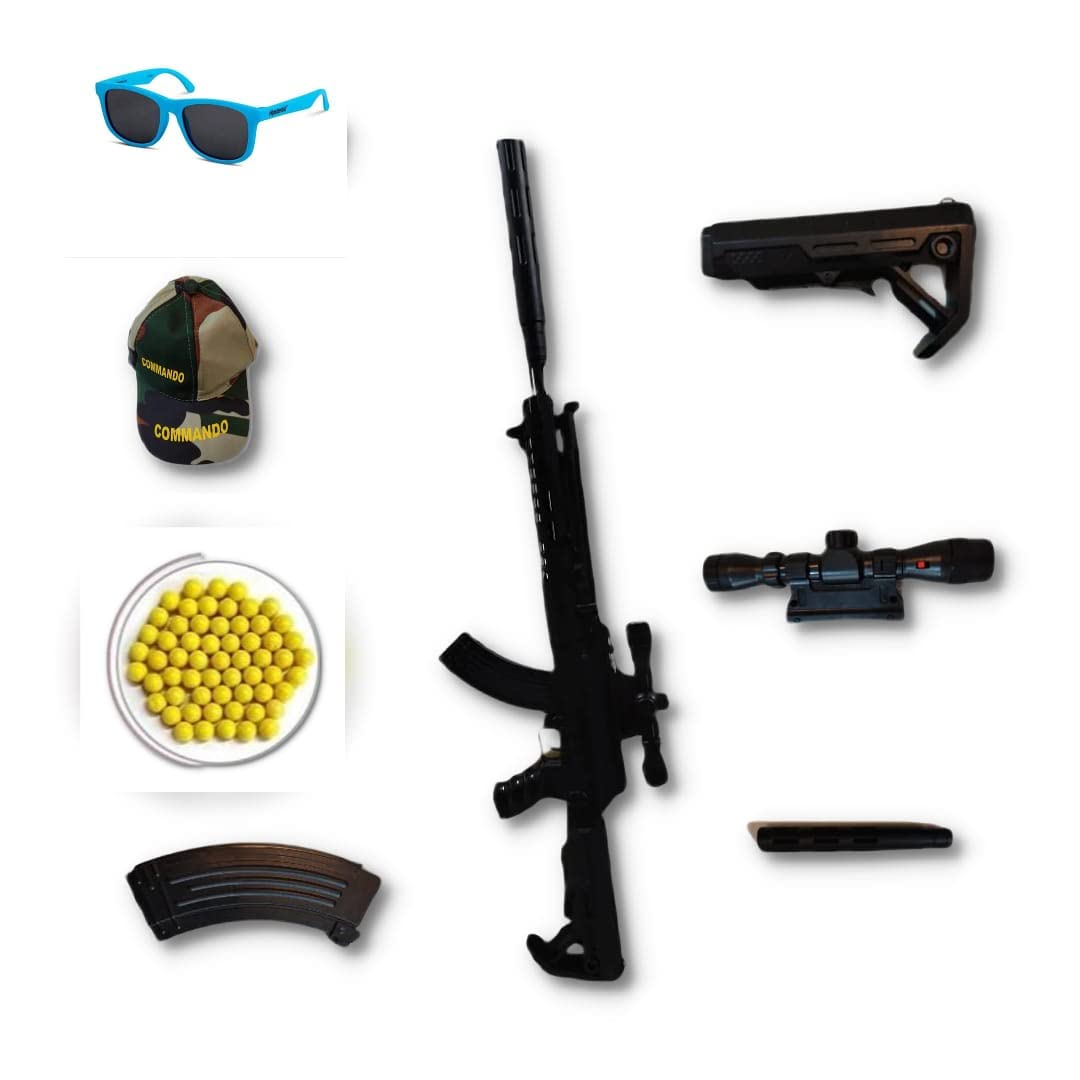 FLUBBLE BUBBLE 90cm 007 Long AK 47 Gun Toys for Boys with BB Bullets Cap Googles SILENSER PUBG Guns Toy Militray Gun Toy Commando Gun Toy Mouser Gun Toy Under RS 999 1000 (B0B4WHK4R4) Amazon Price History, Amazon Price Tracker