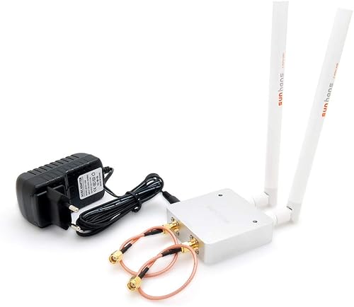 Miniatura 7 de Sunhans Antena dual WiFi señal Booster 1000mW 2.4 G 2T2R  300Mbps WiFi amplificador de señal repetidor extensor SH24Gi1000-D2 para routers, cámara