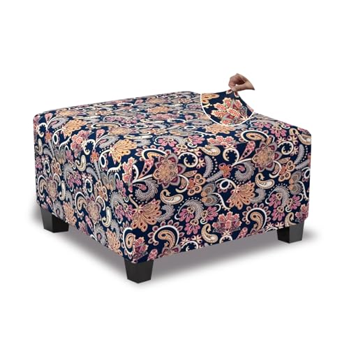 55% Off Ottoman Cover with Nonslip Elastic Bottom