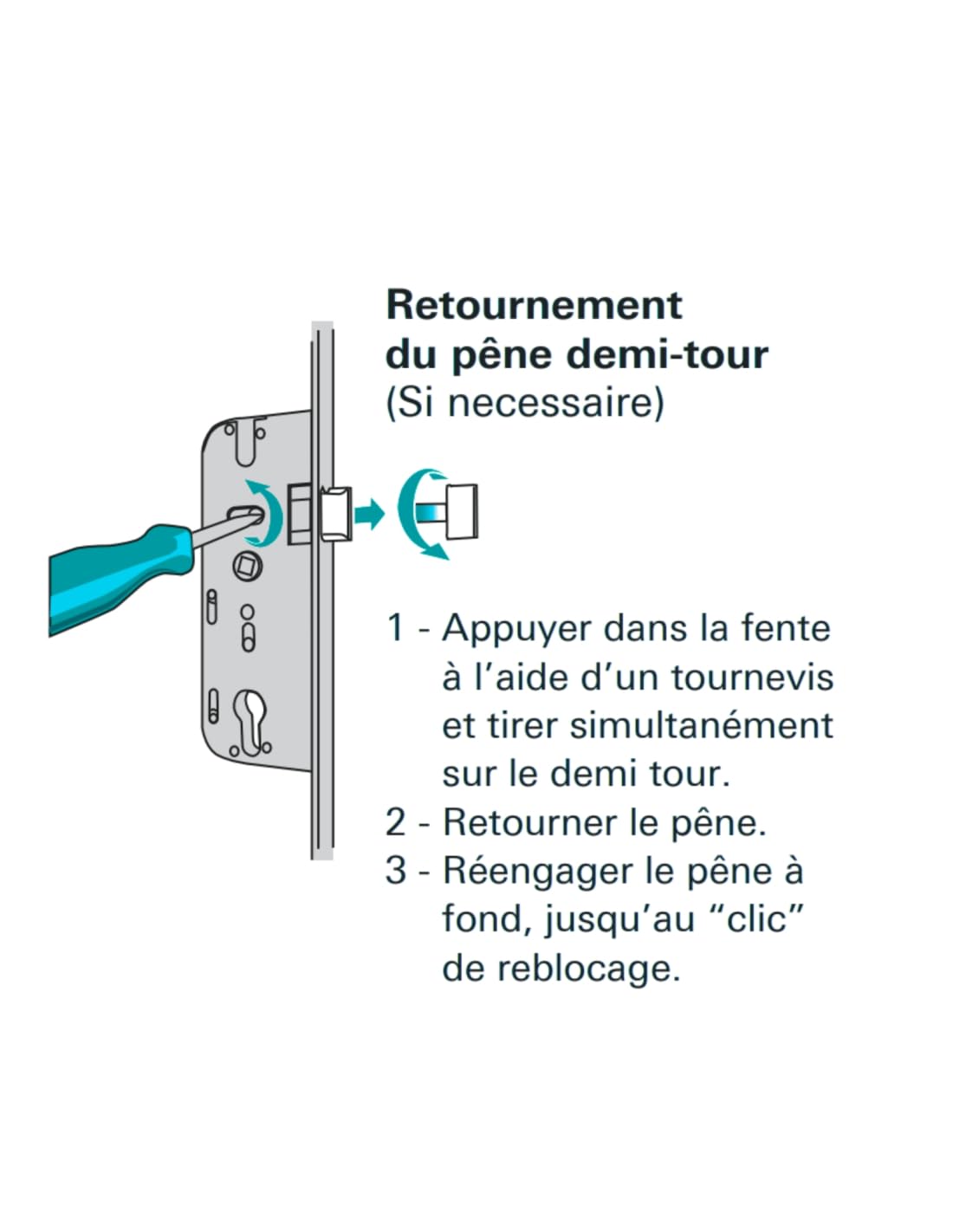 FERCO by THIRARD - Boîtier de Serrure Encastrable Europa à Cylindre - Porte Bois/PVC - Axe 40 mm - 3 Points - H. 2150 mm - Serrure Réversible - Verrouillage Par Relevage - Têtière 16 mm - Gris