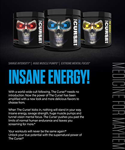 JNX SPORTS The Curse! Pre Workout Powder Increases Blood Flow, Boosts Strength and Energy, Improves Exercise Performance with Creatine … (Blue Raspberry) - Image 7
