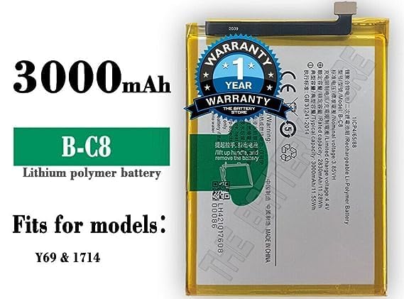 Image of Original B-C8 Battery for Vivo Y69 1714 Battery with 1 Year Warranty ** (Y0000076)
