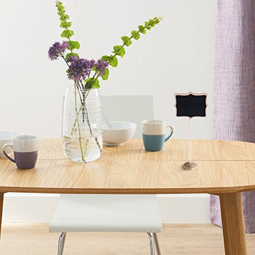 12Pcs Mini Rectangle Chalkboards Black Board With Stand For Message Board Signs Wood Small Chalkboard Signs For Wedding, Birthday Parties, Table Numbers, Food Signs And Special Event Decoration #TOP4