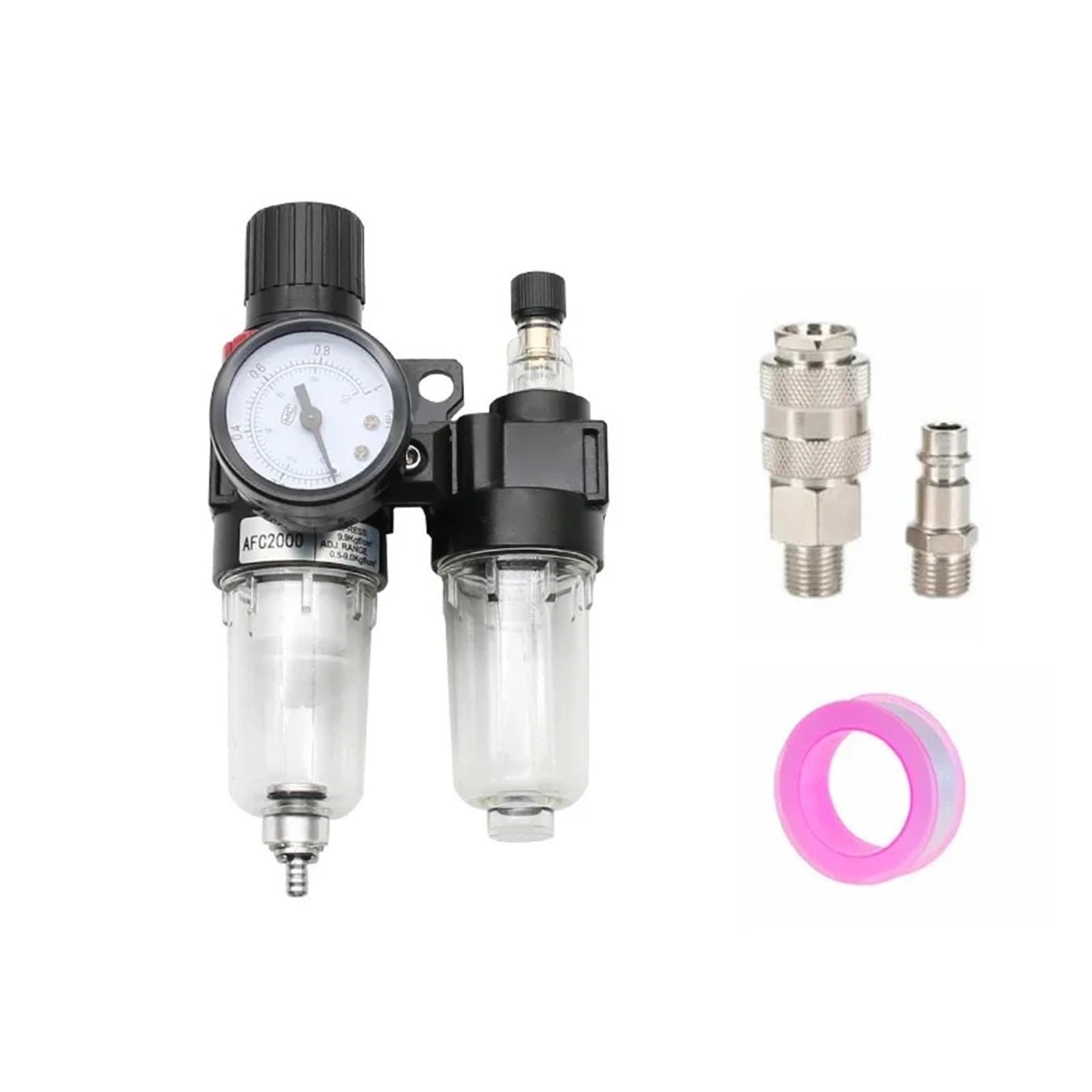 AYNRJKKX AFC2000 G1/4 Air Compressor Oil Water Separator Filter for Pressure Reducing Valve Regulator AFR2000 + AL2000(AFC-EU SMPM20)