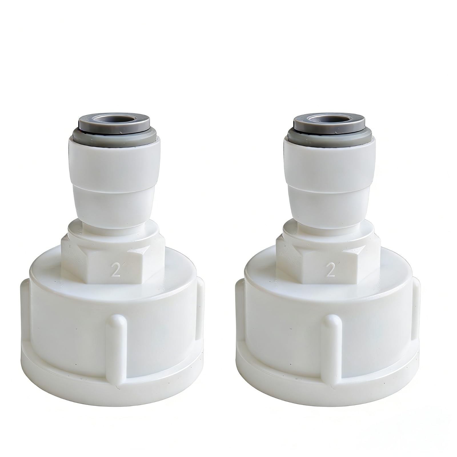 2 Piezas Adaptador Osmosis Conector, Filtro de Agua Conector Rápido, 3/4" Rosca Hembra a 1/4",Conectores de Manguera Rectos de Agua,Rápida Conexión Accesorios para Sistemas de Ósmosis Inversa