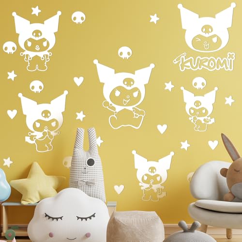 Set de Vinilos Decorativos Kuromi de 7 a 9 pulgadas Blanco miniatura 4