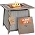 BALI OUTDOORS FirePit Propane Gas Fire Pit Table, 28Inch Square Fire Table 50,000BTU with Cover Lid & Lava Rocks for Outside Backyard Deck Patio