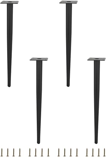 Paquete de 4 patas para muebles, patas redondas cónicas para muebles, pie de metal resistente para sofá, armario, bar, cama, mesa, silla, sofá,