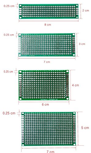 Image of NGW-5x7 4x6 3x7 2x8cm(Each 5pcs) High Quality Double Side Prototype PCB Universal Printed Circuit Board